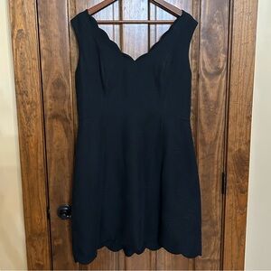 Lilly Pulitzer Black Scalloped Midi Dress